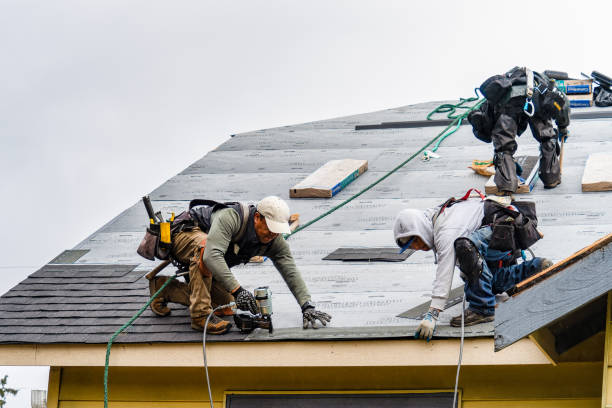 Professional Roofing technician working in New Town, ND
